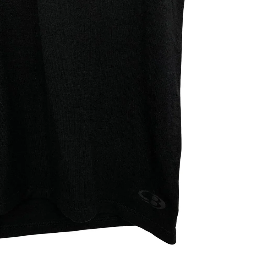 Icebreaker Merino Anatomica Short Sleeve V Neck T Shirt Heather Black Size Small - Picture 3 of 6